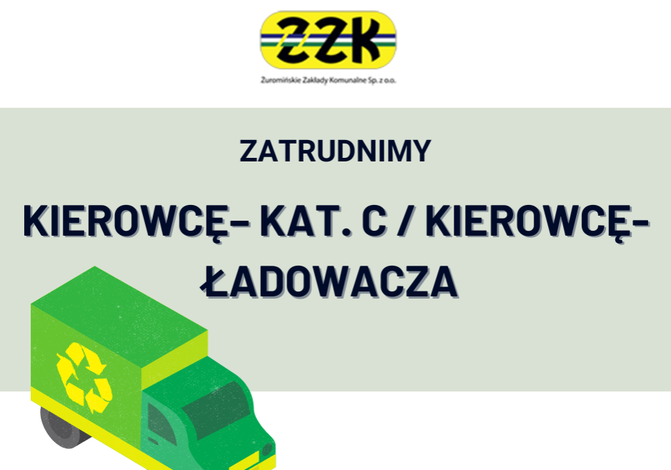 Żuromińskie Zakłady Komunalne Sp. z o.o. poszukują pracownika!