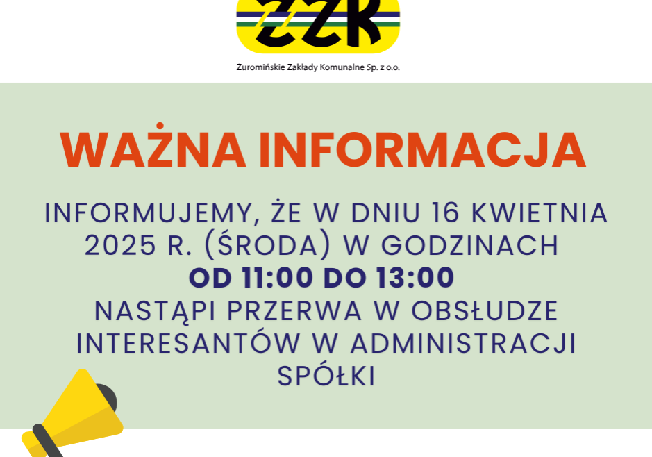 WAŻNA INFORMACJA