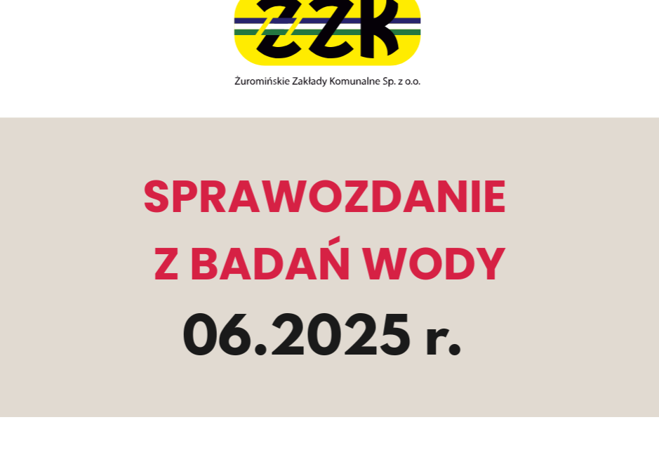 Sprawozdanie z badań wody