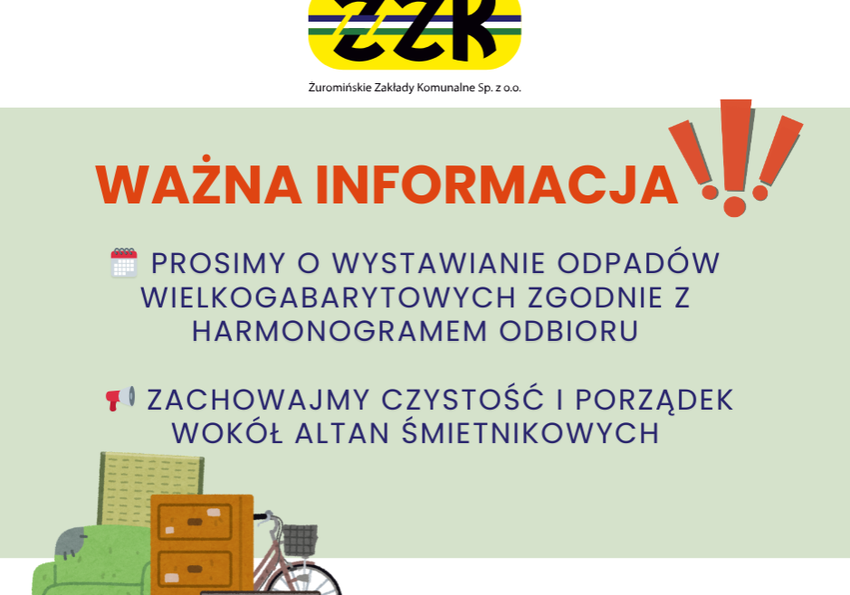 Komunikat w sprawie odpadów wielkogabarytowych
