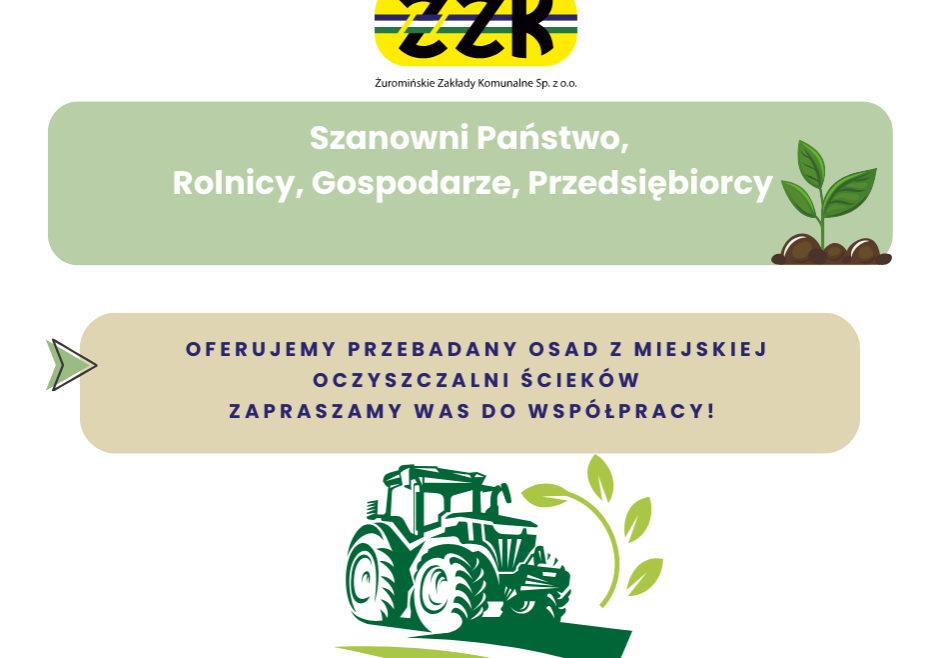 Informacja w sprawie osadu ściekowego