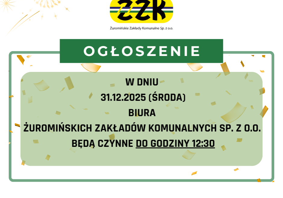 Godziny otwarcia w Sylwestra