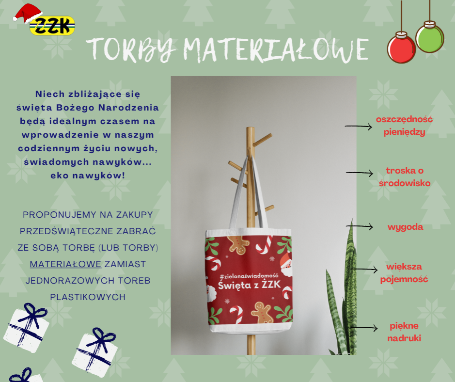 Torby materiałowe- idealne na świąteczne zakupy