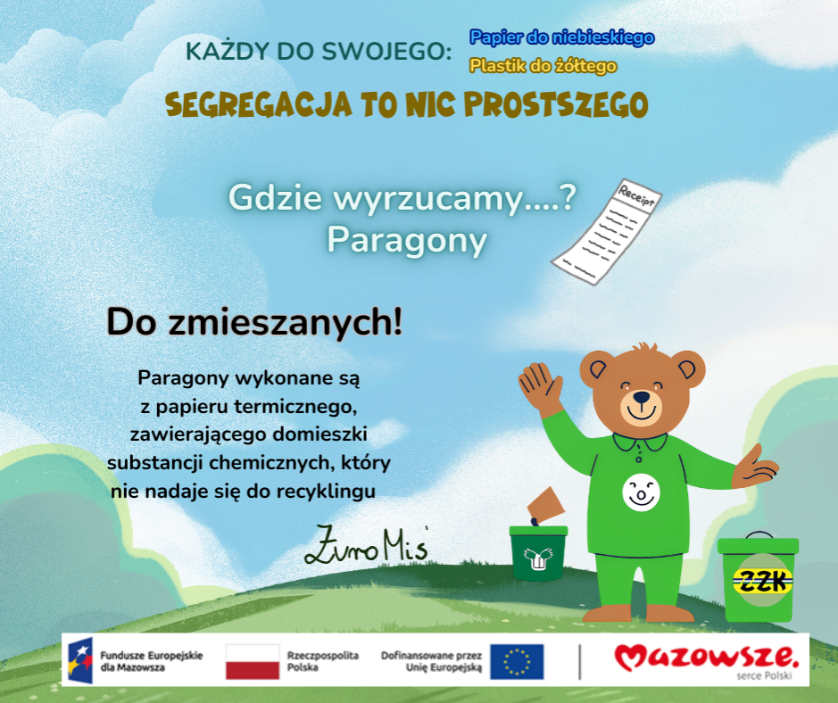 Gdzie wyrzucamy- paragony