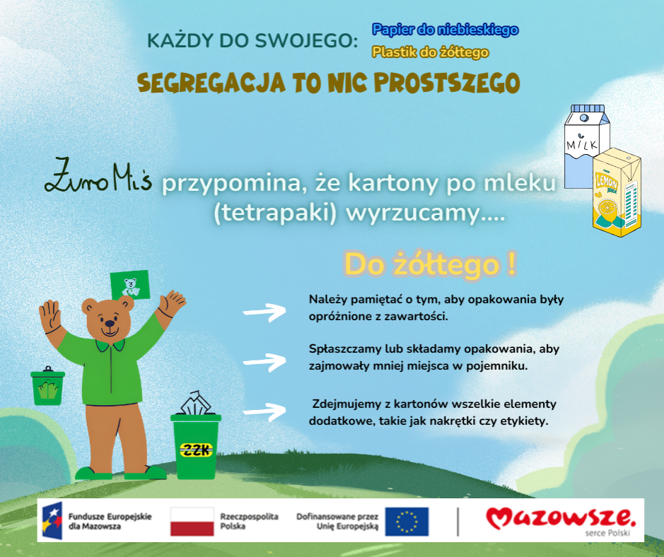 Gdzie wyrzucamy kartony po mleku (tetrapaki)?