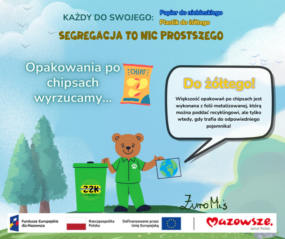 Gdzie wyrzucamy- opakowania po chipsach