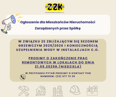 Informacja dla mieszkańców