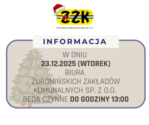 Praca w dniu 23.12.2025r.