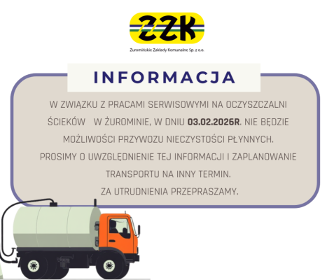 Komunikat oczyszczalnia